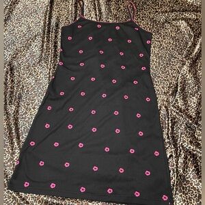 Y2k Chain Reaction Embroidered Flower Midi Dress